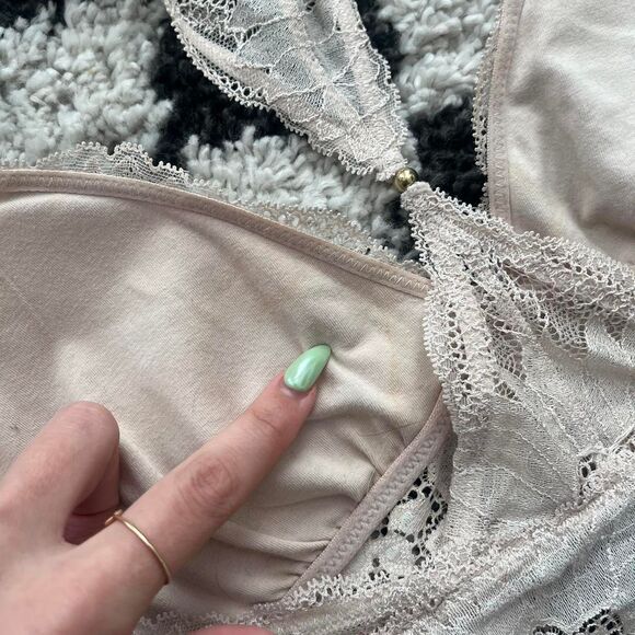 Aerie Women's Cream and Black Bra - Picture 4 of 5